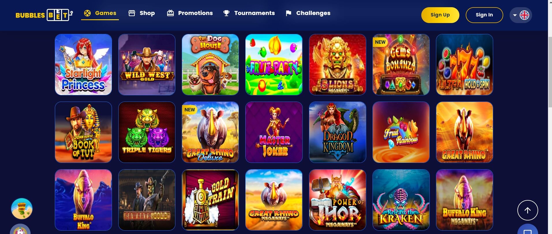 bubblesbet casino slots