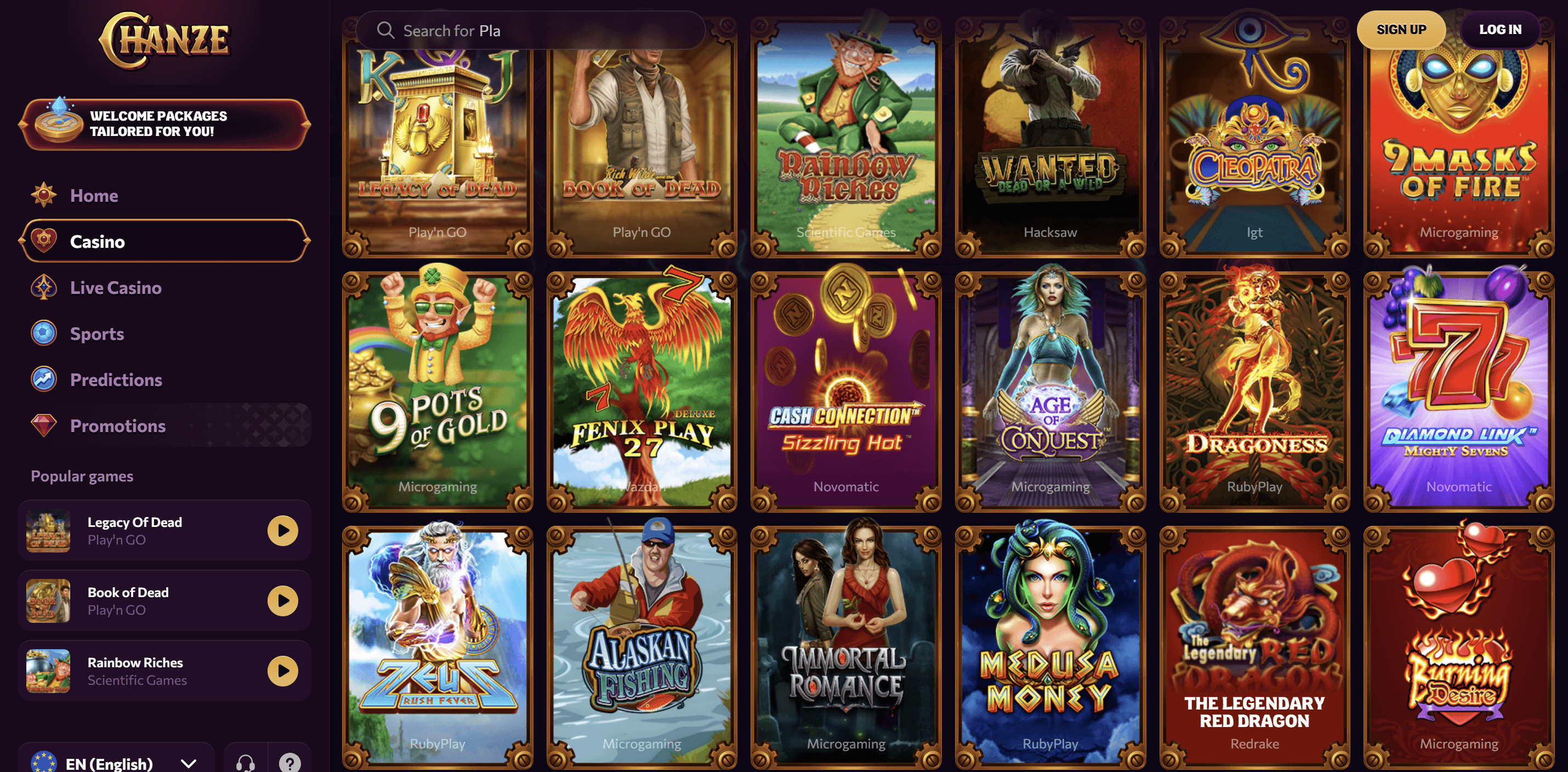 chanze casino slots